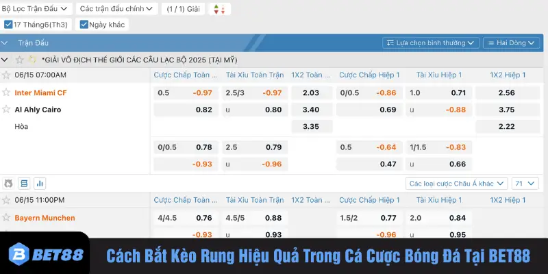 Cách bắt kèo rung