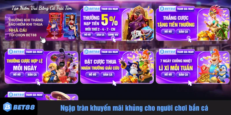 Ngập tràn khuyến mãi khủng cho người chơi bắn cá